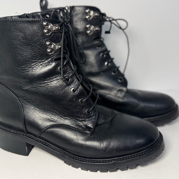 Napoleoni Black Lace-Up Combat Boots 37 - Picture 3 of 12